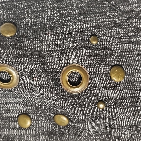 Gray Wide-Leg Pants. By GO-GO. Side Zipper And Buttons. Waist Flat Measurment 37 - Picture 7 of 8